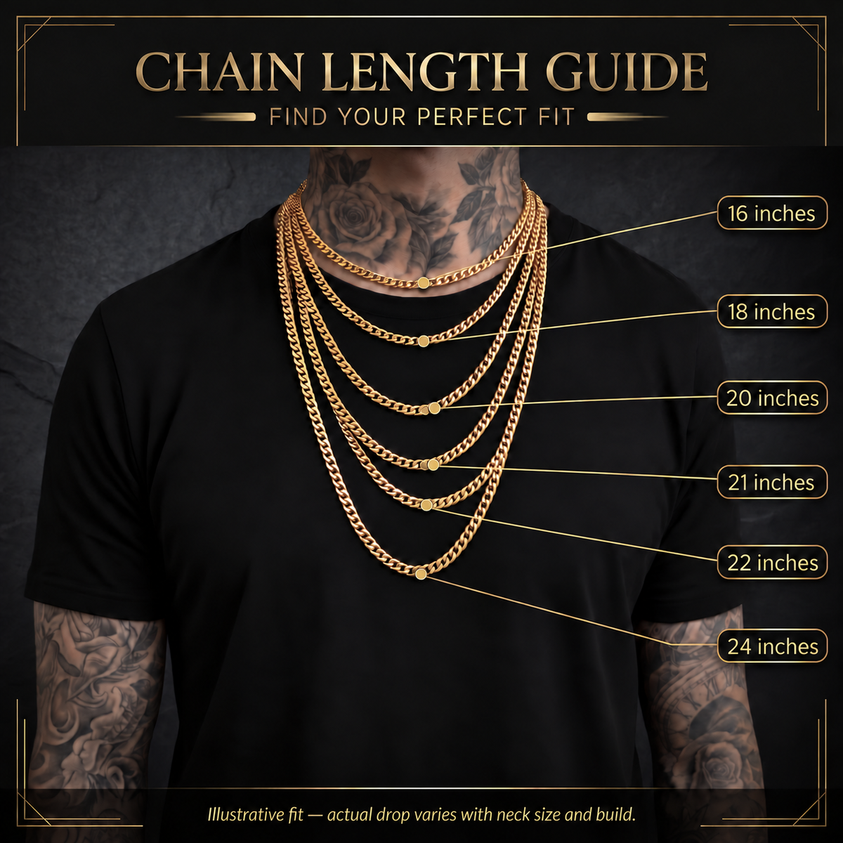 New Luxury Gold 12mm 3D Tulip Chain with Albert Clasp