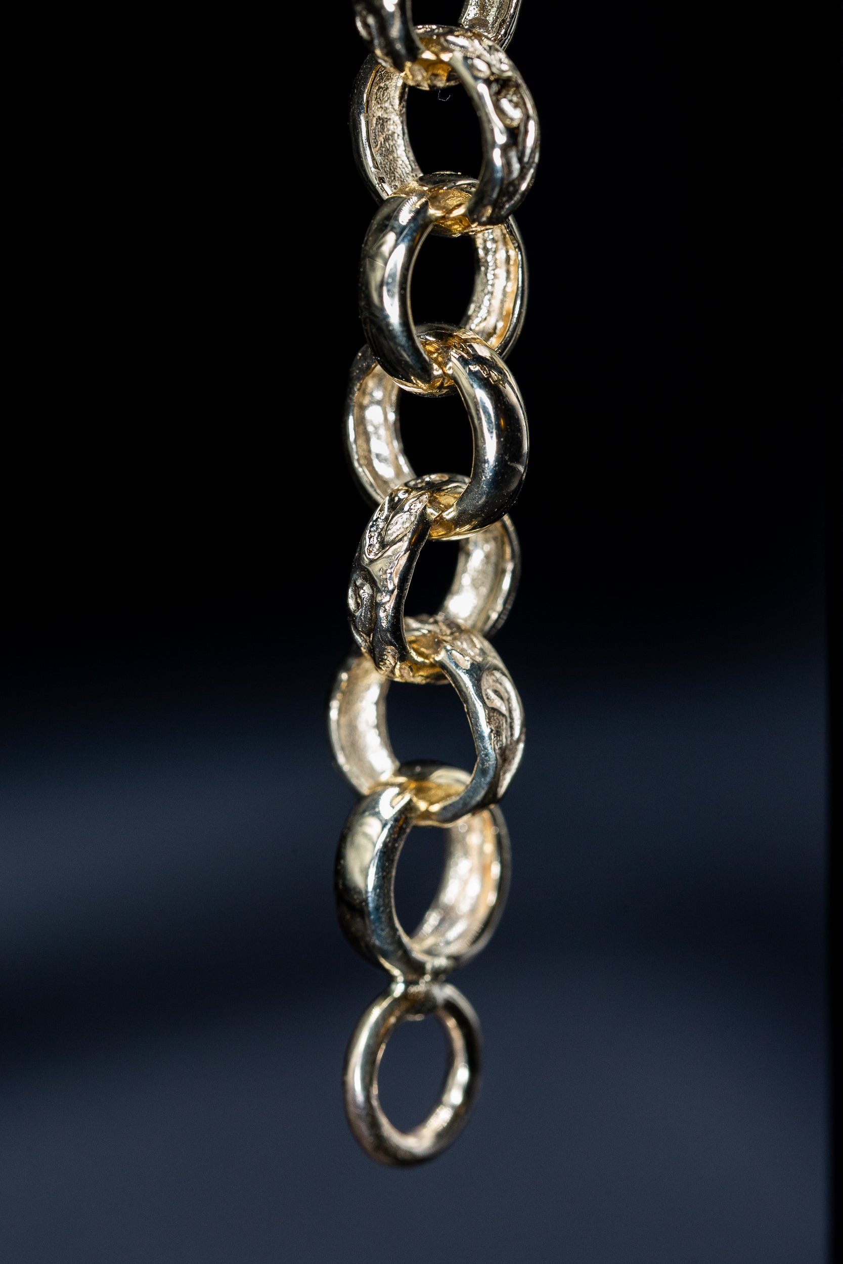 9ct Yellow Gold Double CZ Open Heart Belcher Bracelet