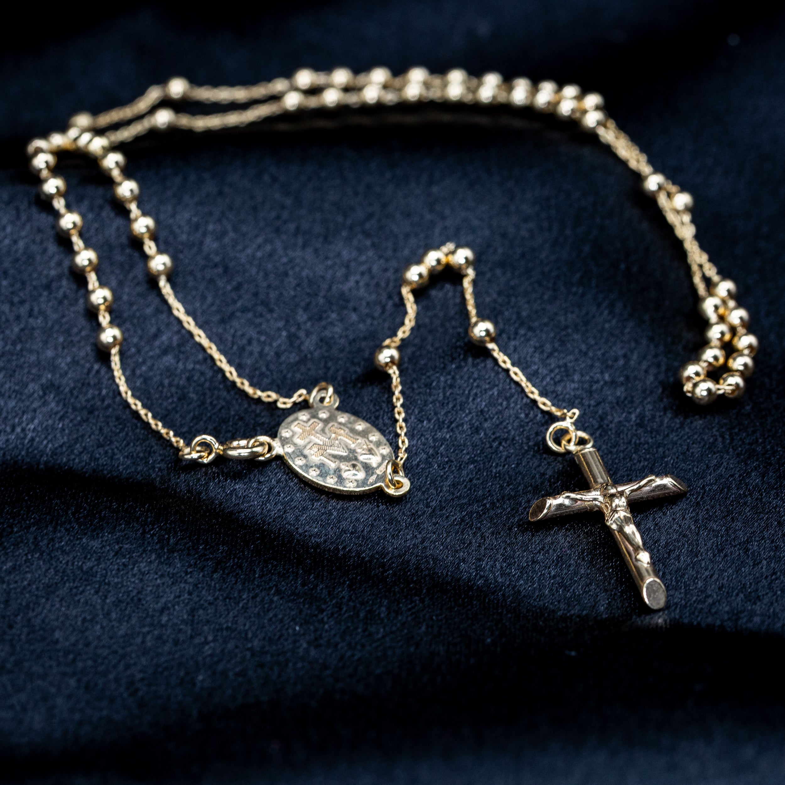 9ct Yellow Gold Kids Rosary Bead Chain with Madonna – A Timeless Spiritual Keepsake