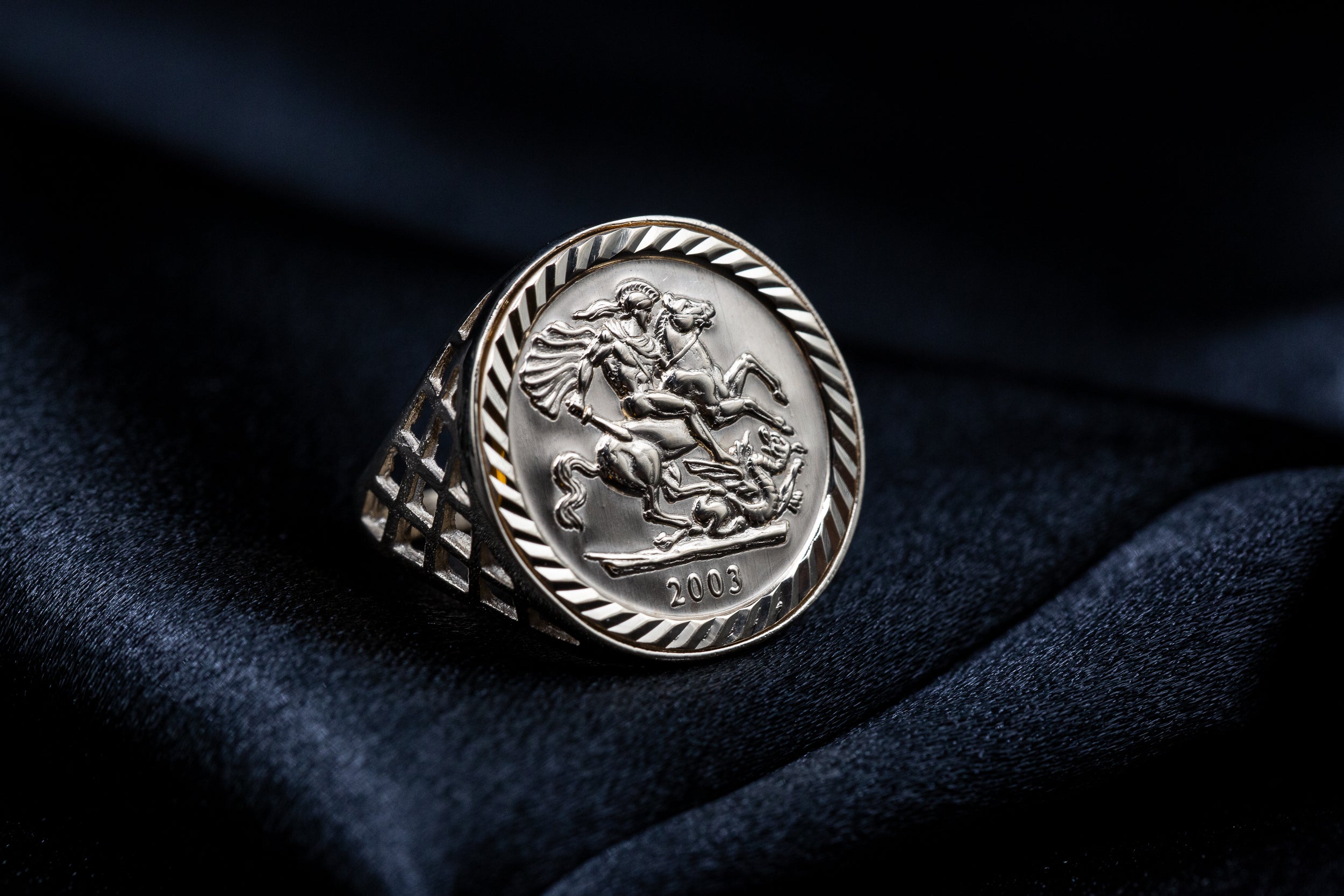 9ct Yellow Gold St George Half Sovereign Ring – A Timeless Symbol of Heritage & Prestige