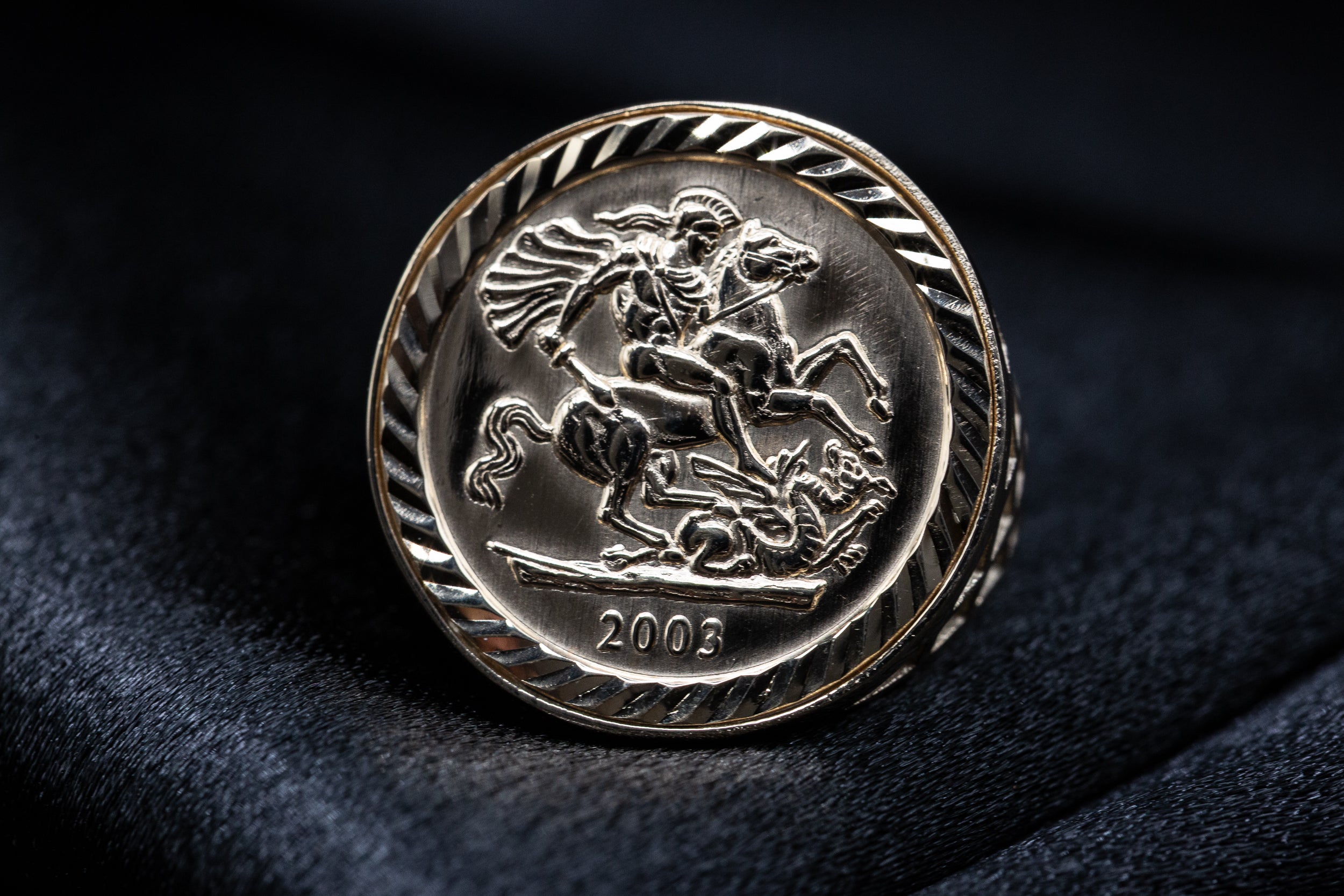 9ct Yellow Gold St George Half Sovereign Ring – A Timeless Symbol of Heritage & Prestige