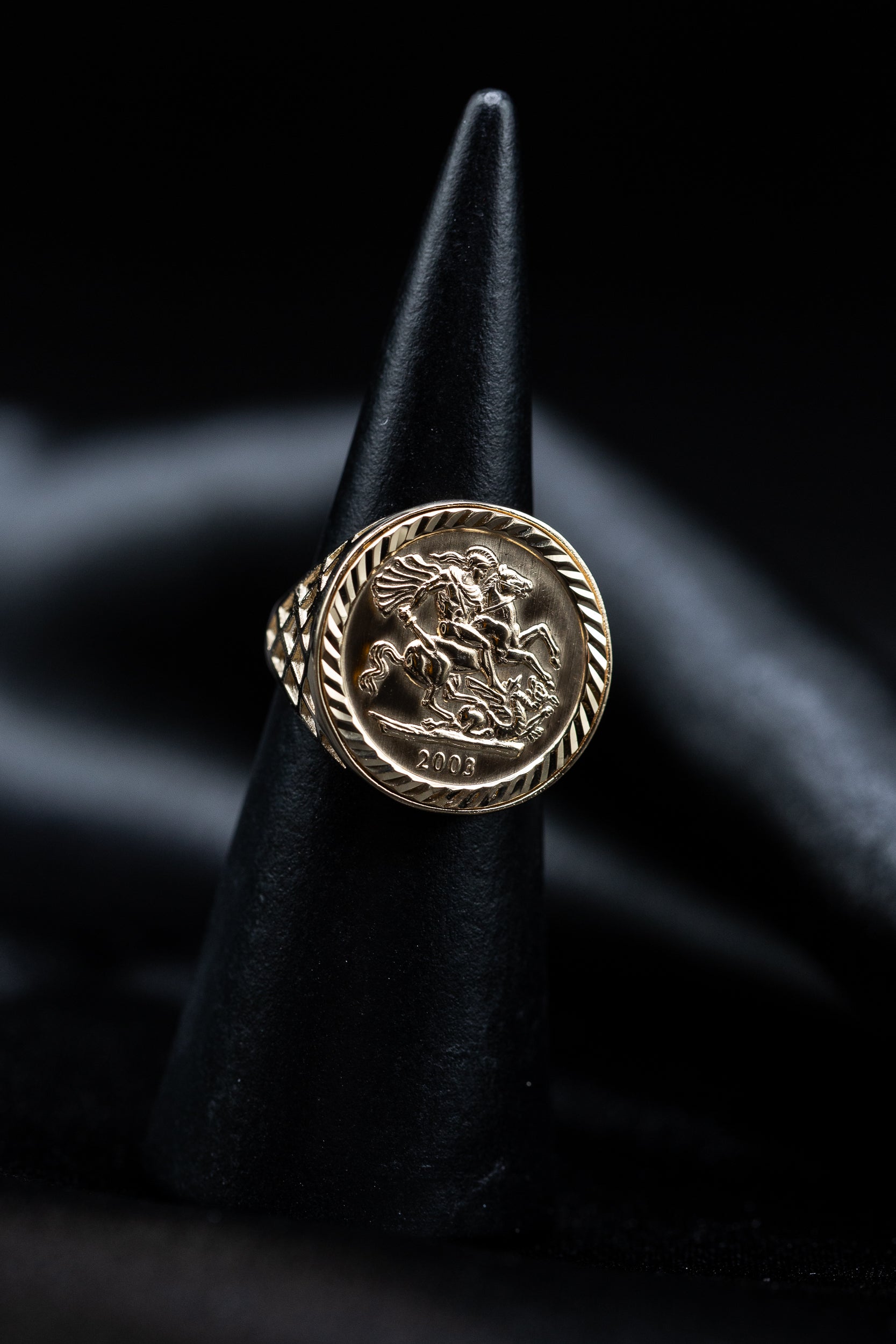 9ct Yellow Gold St George Half Sovereign Ring – A Timeless Symbol of Heritage & Prestige