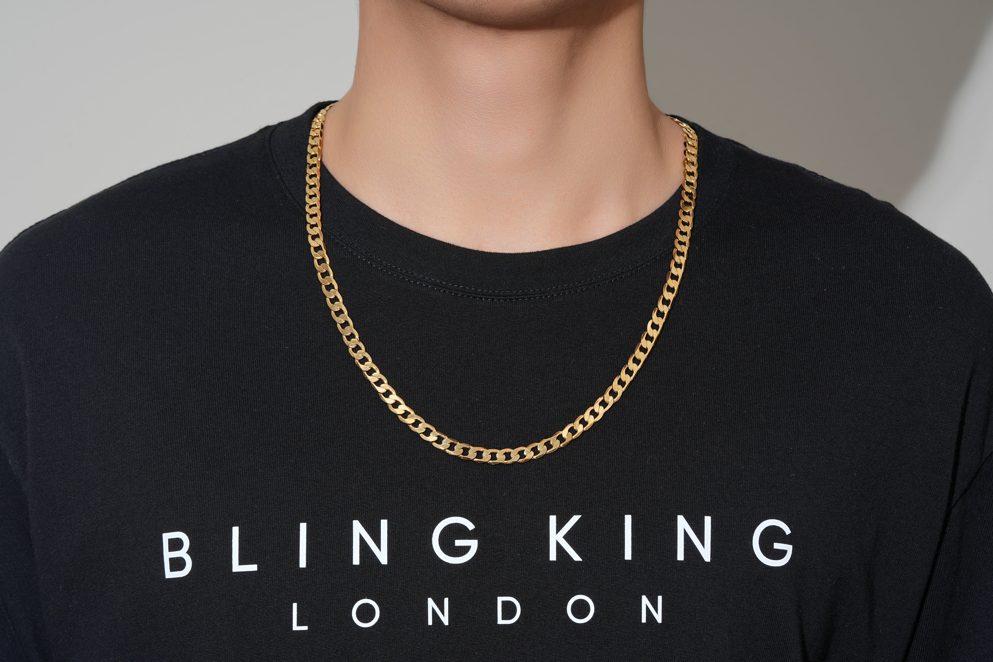 6mm Gold Cuban Curb Chain - 24 Inches