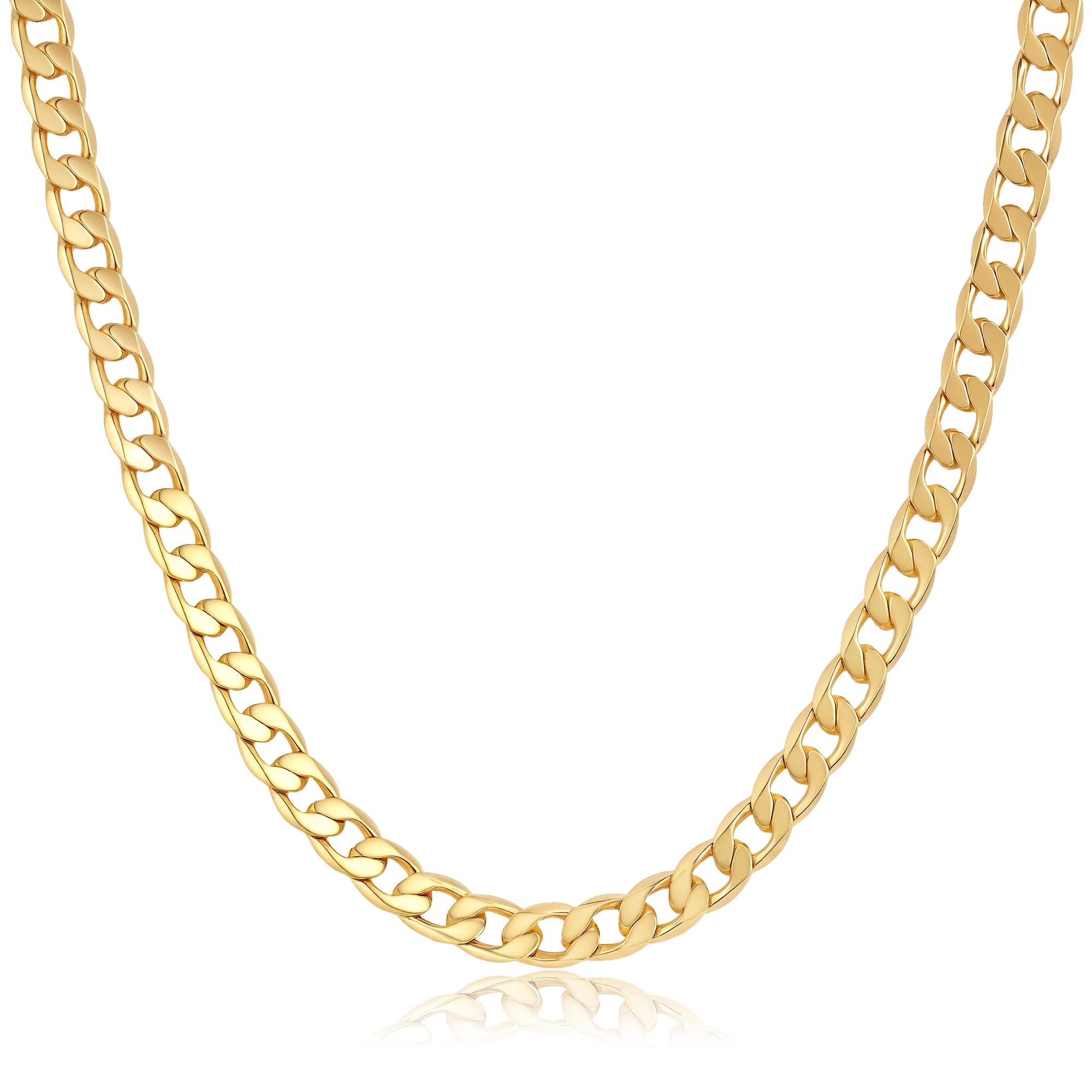 6mm Gold Cuban Curb Chain - 24 Inches