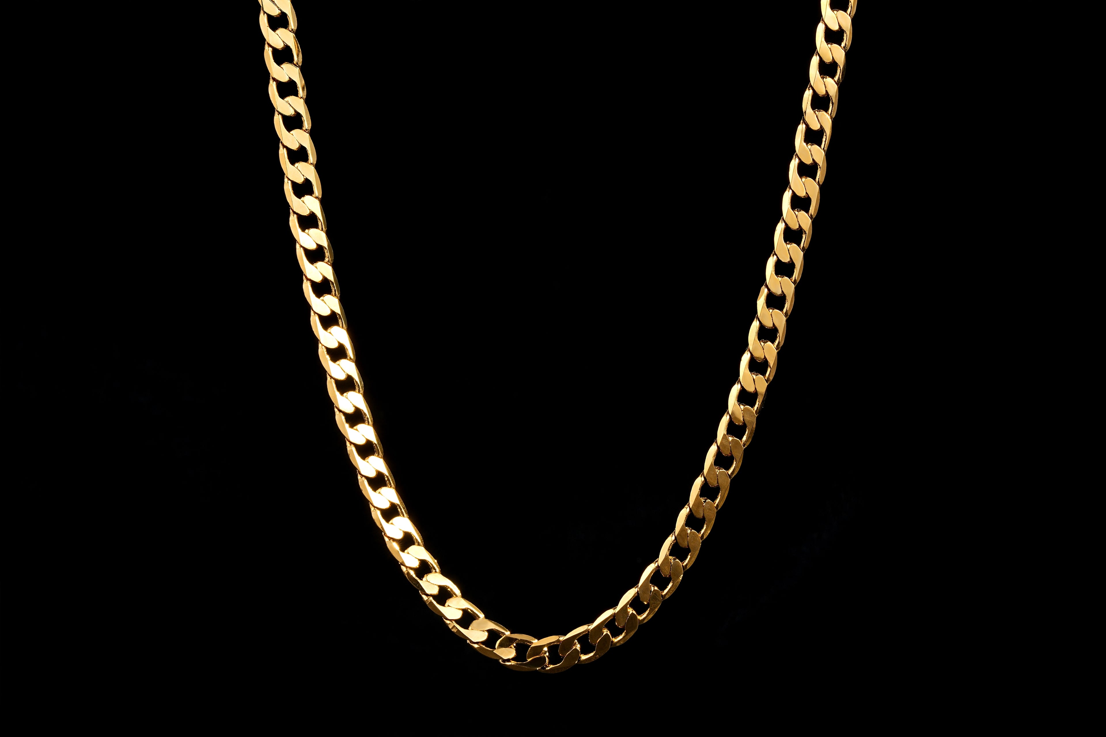 6mm Gold Cuban Curb Chain - 24 Inches
