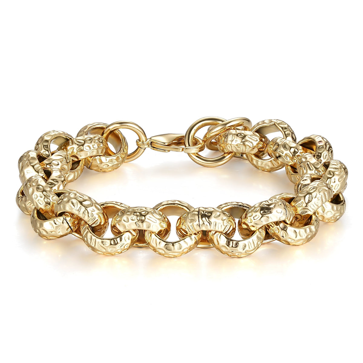 15mm gold leopard-print belcher bracelet