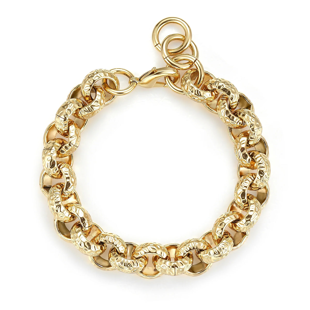 Gold Leopard-Print Belcher Chain & Bracelet 15mm