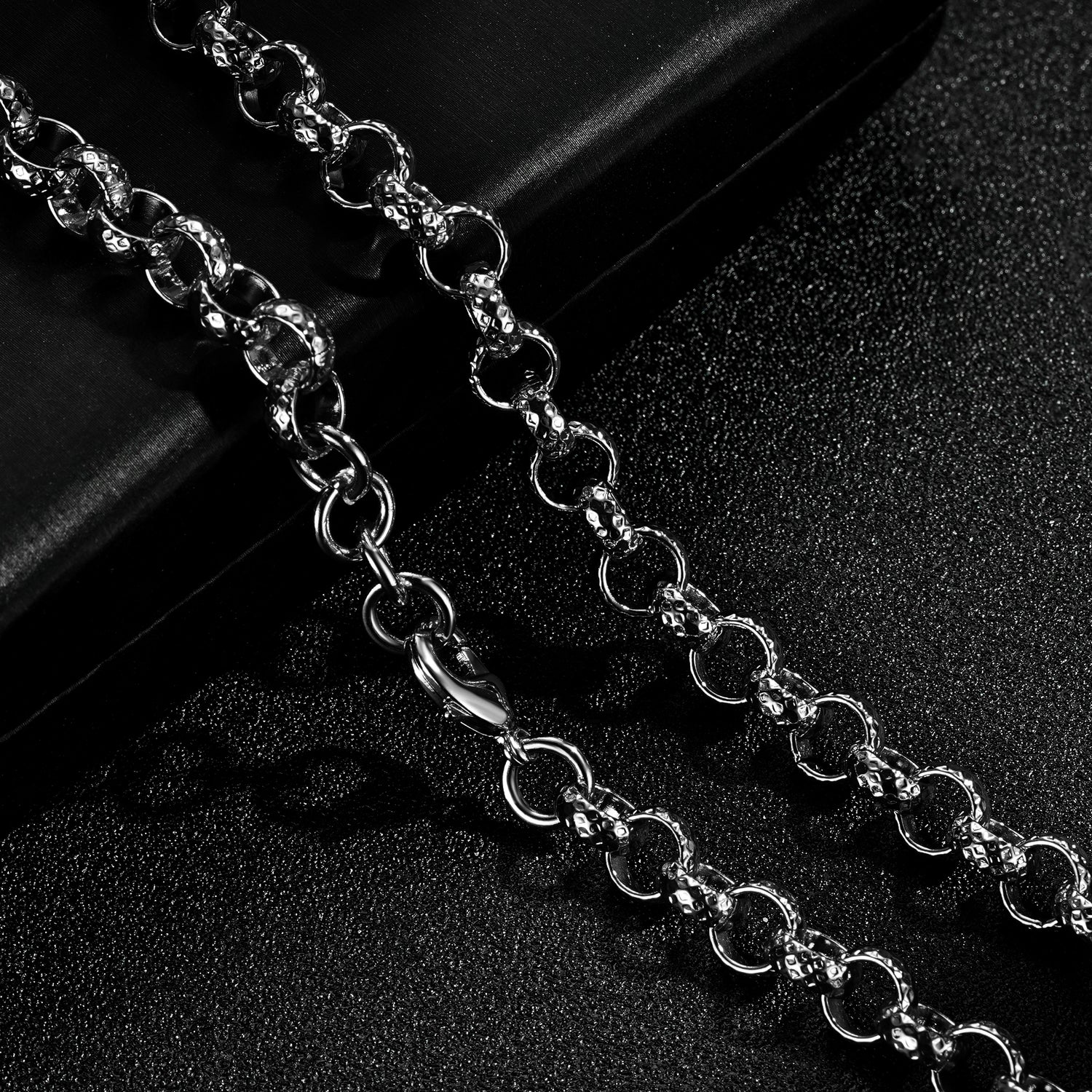 8mm Silver Pattern Belcher Chain – 24 Inches