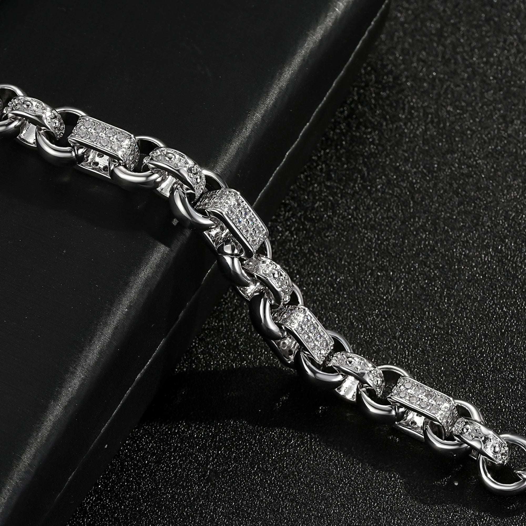 10mm Silver-Filled Gypsy Belcher Bracelet with Secure Albert Clasp – 8 Inch