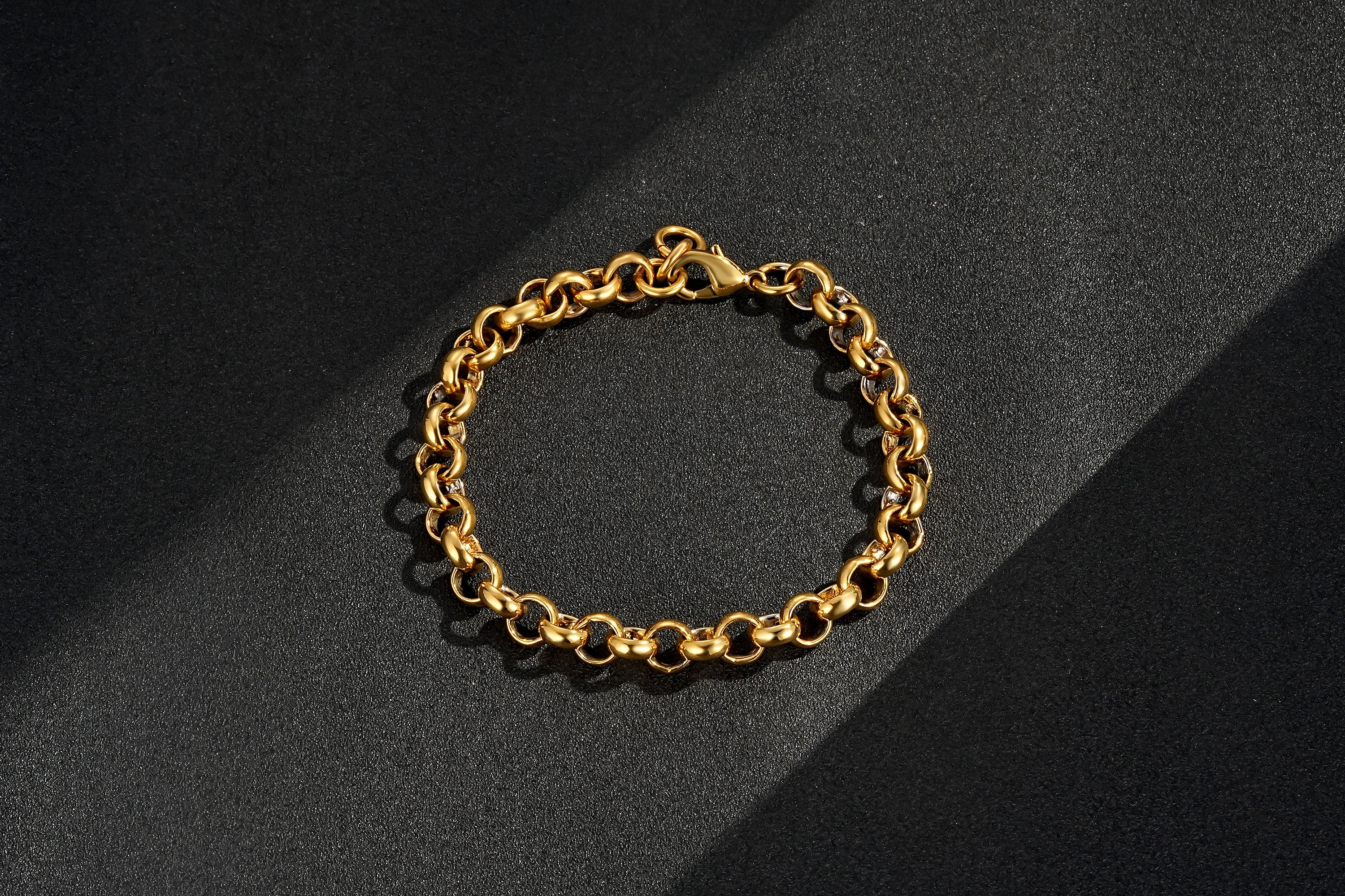 8mm Gold Belcher Bracelet – Classic 8 Inches, Smooth Pattern