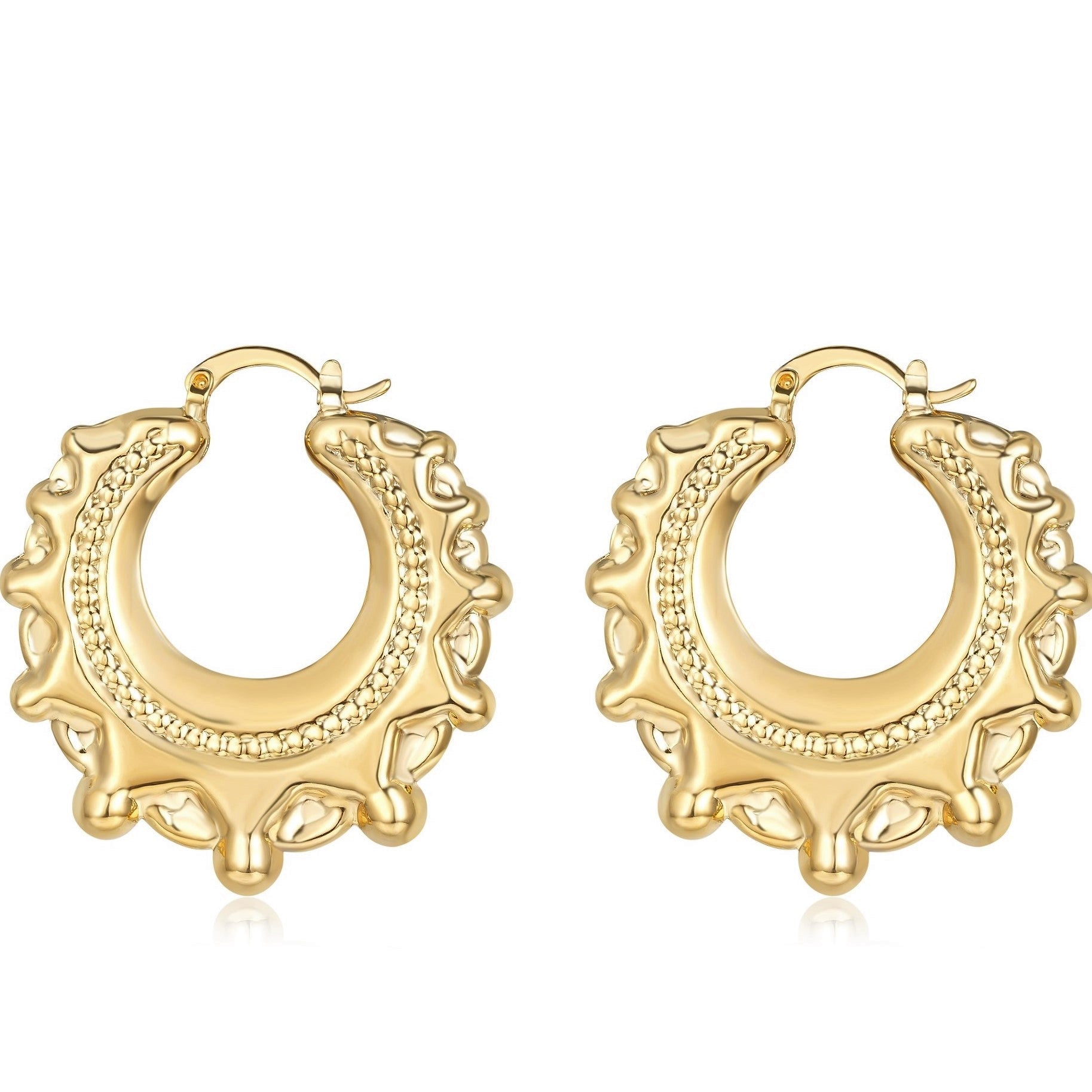 Round Gypsy Creole Earrings - Available in 20mm & 40mm