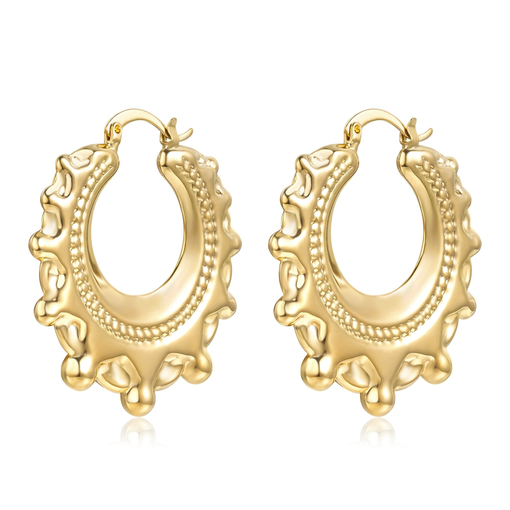 Round Gypsy Creole Earrings - Available in 20mm & 40mm