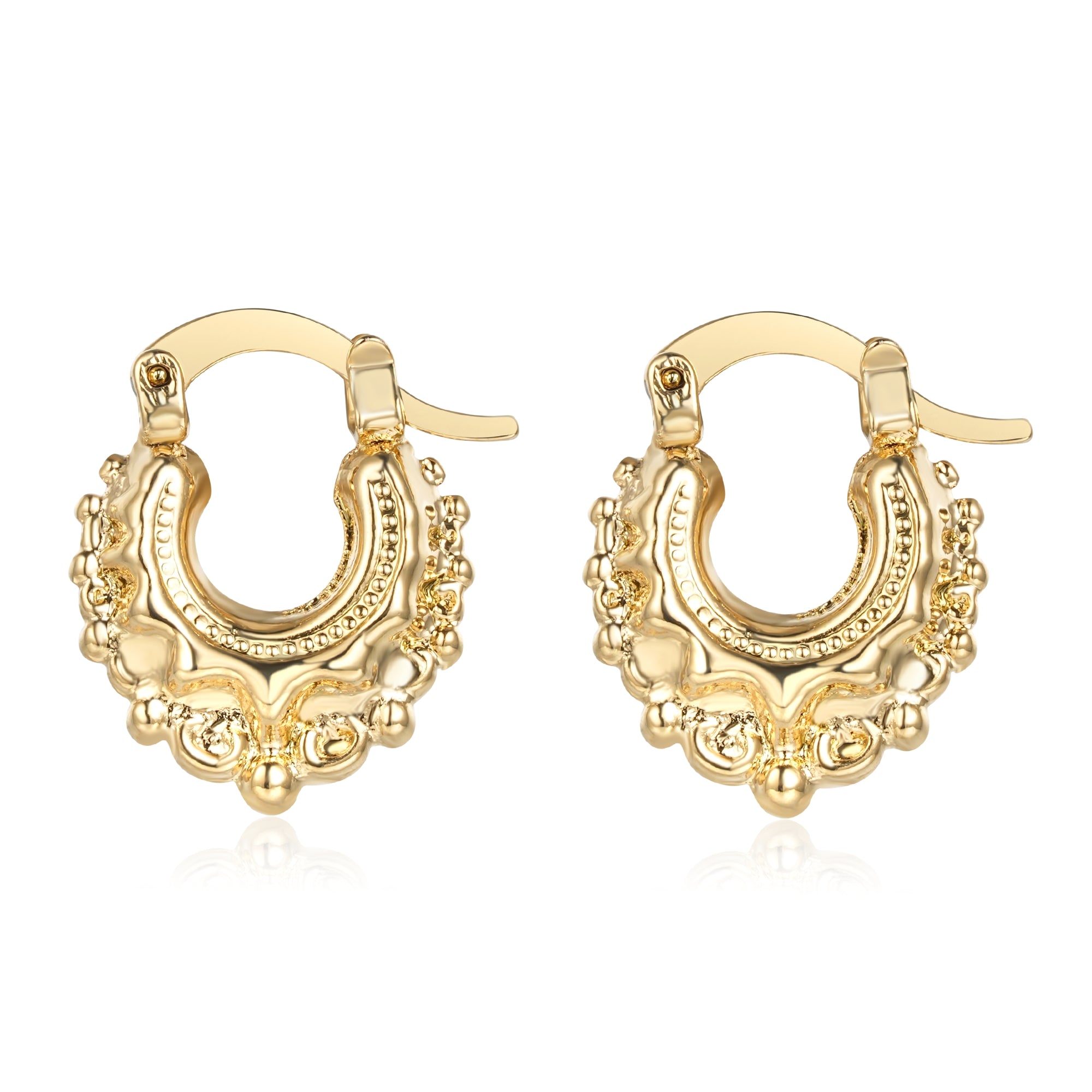 Gold Baby Gypsy Creole Earrings