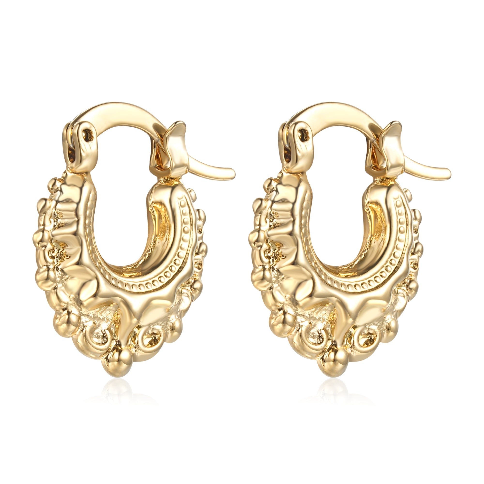 Gold Baby Gypsy Creole Earrings