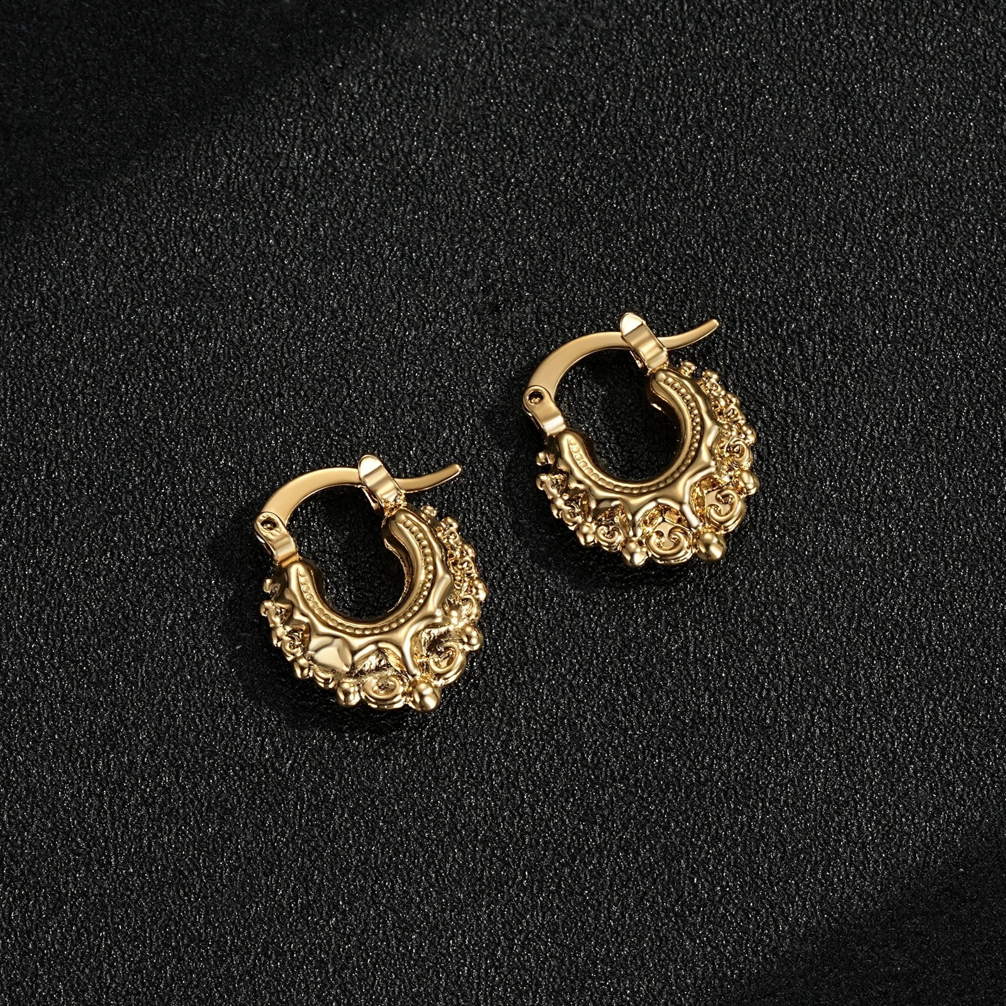 Gold Baby Gypsy Creole Earrings