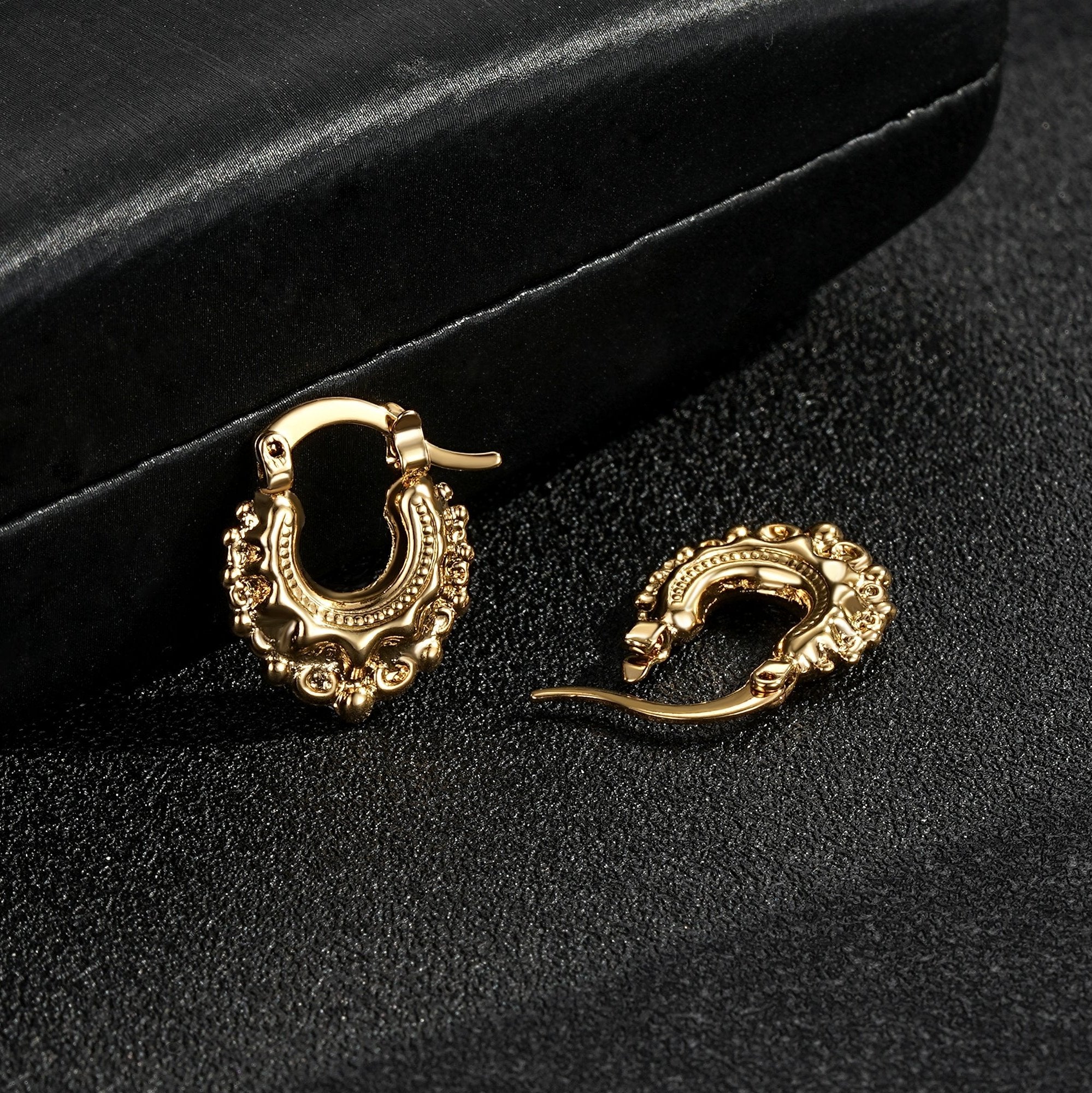 Gold Baby Gypsy Creole Earrings