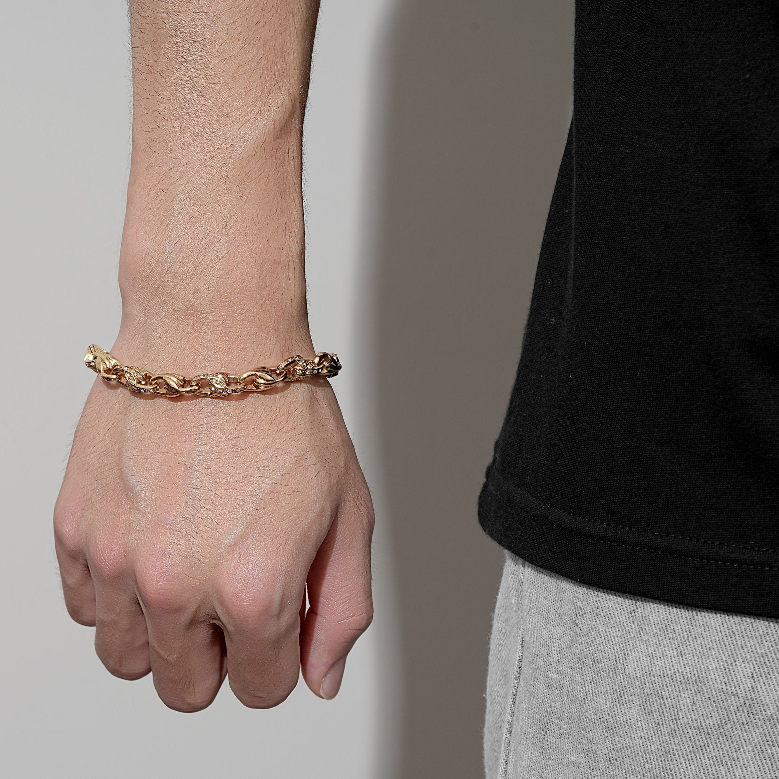 9mm Gold Tulip Bracelet Pattern Albert Clasp