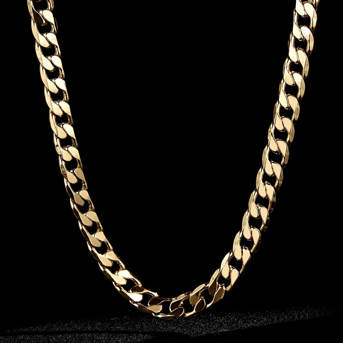 12mm gold Cuban curb chain