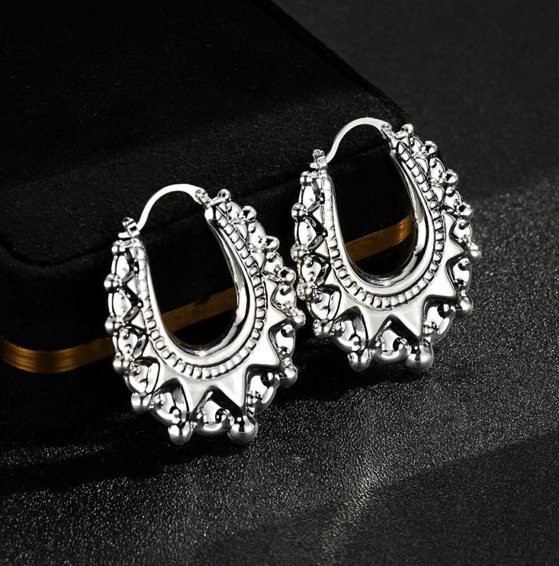 48mm Silver Oval Gypsy Creole Lightweight Earrings