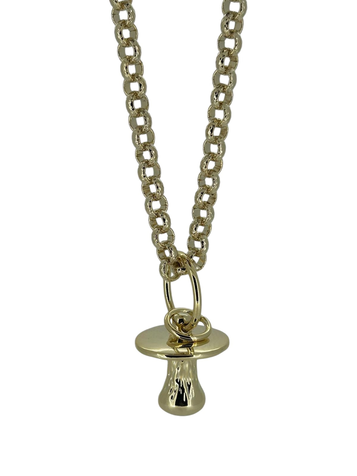 New Gold Dummy Pendant Necklace 20 Inch 8mm Belcher Chain
