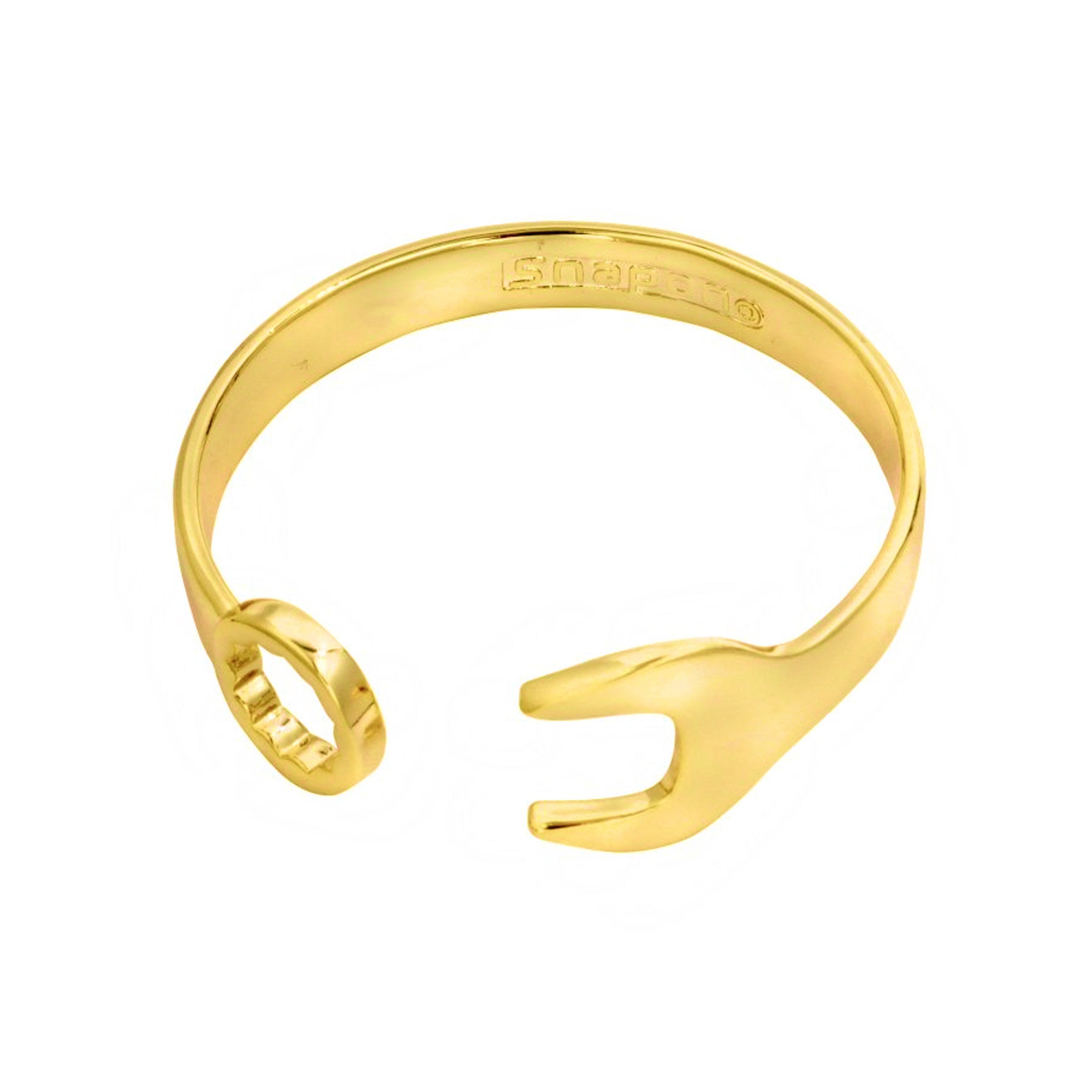 Spanner Wrench Bangle Gold Filled | 6mm Adjustable Bracelet | For Kids & Adults