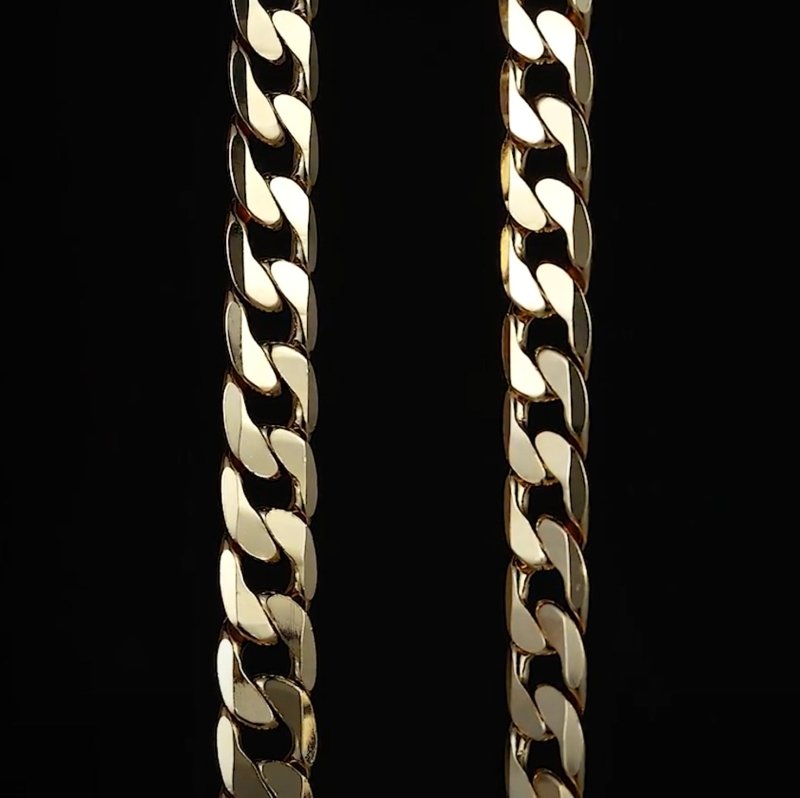 12mm Gold-Filled Bonded Cuban Curb Bracelet – 9 Inches