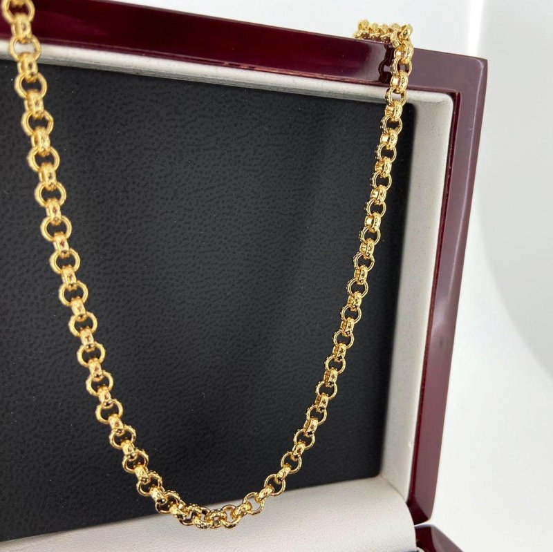 Gold Diamond-Cut Belcher Chain 4mm