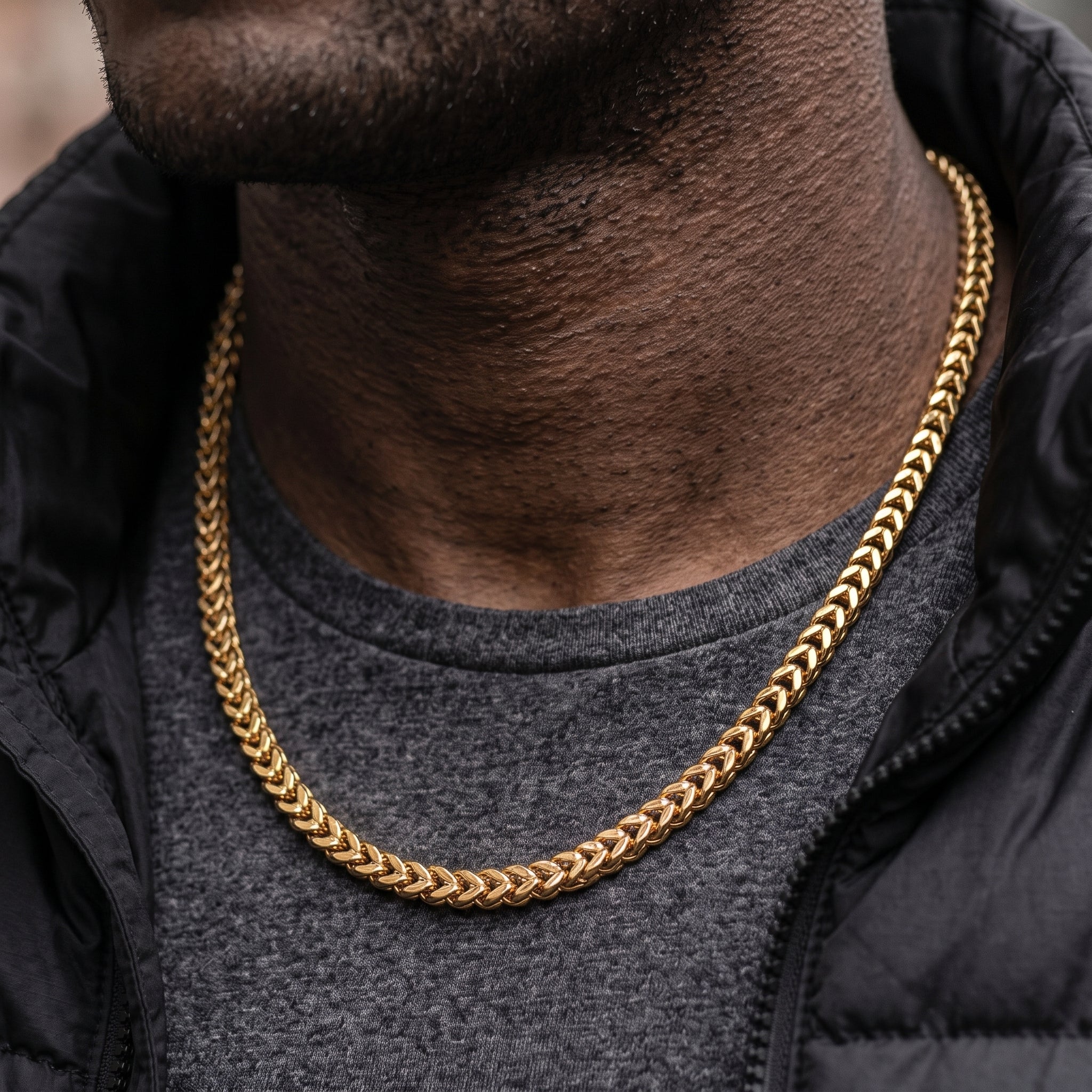 4mm Gold Franco Chain Necklace