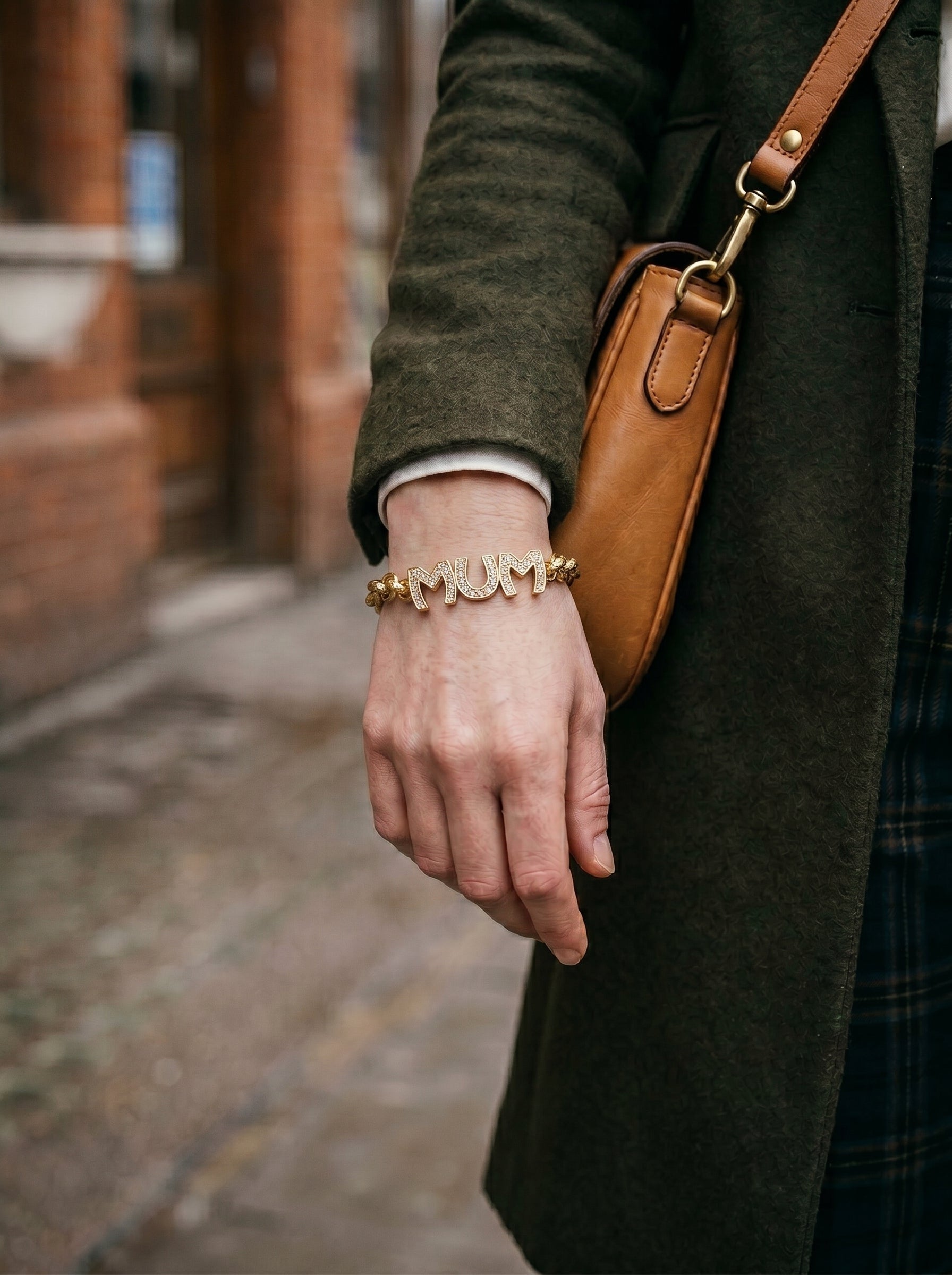 Gold Mum Belcher Bracelet 8mm