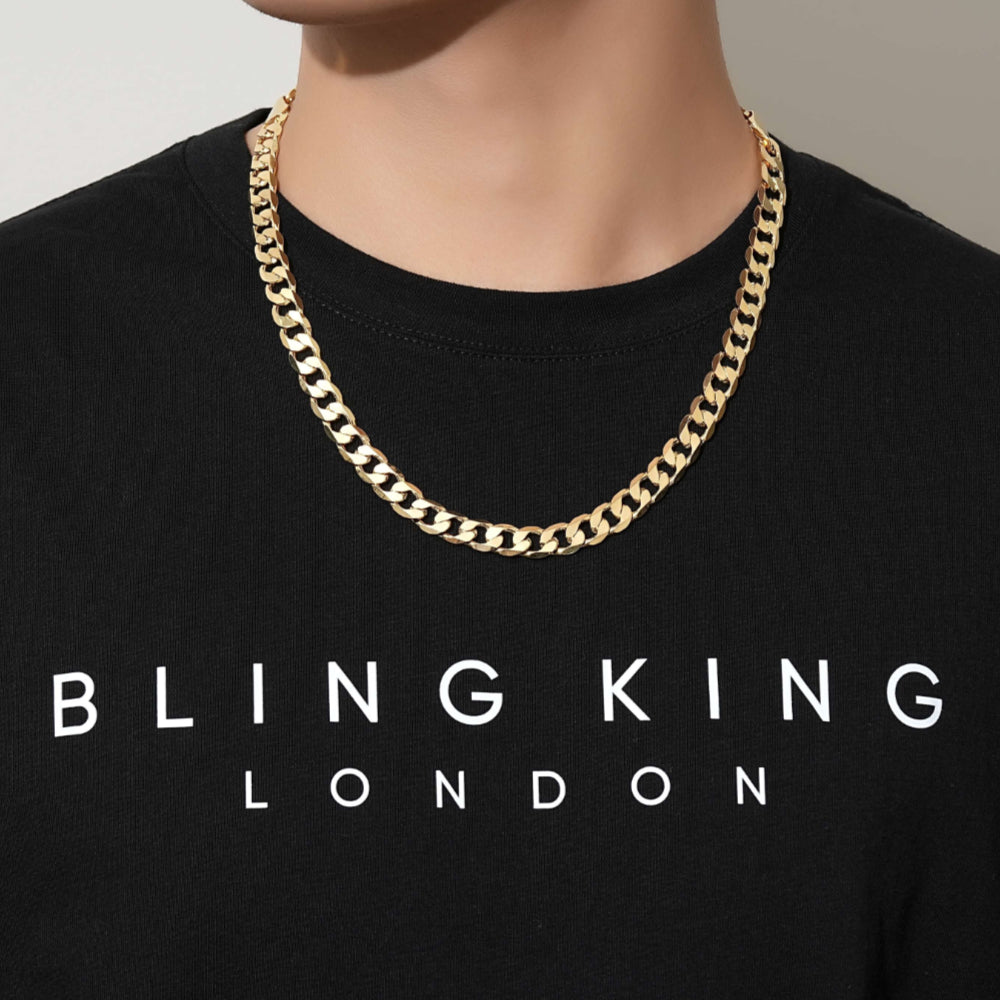 9mm Gold-Filled Cuban Curb Chain – 24 Inches