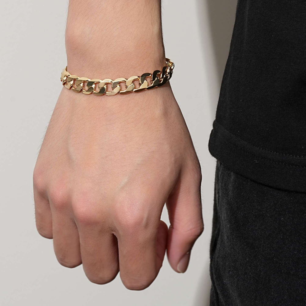 9mm Gold Filled Cuban Link Bracelet – Premium Gold Finish, 6-Inch