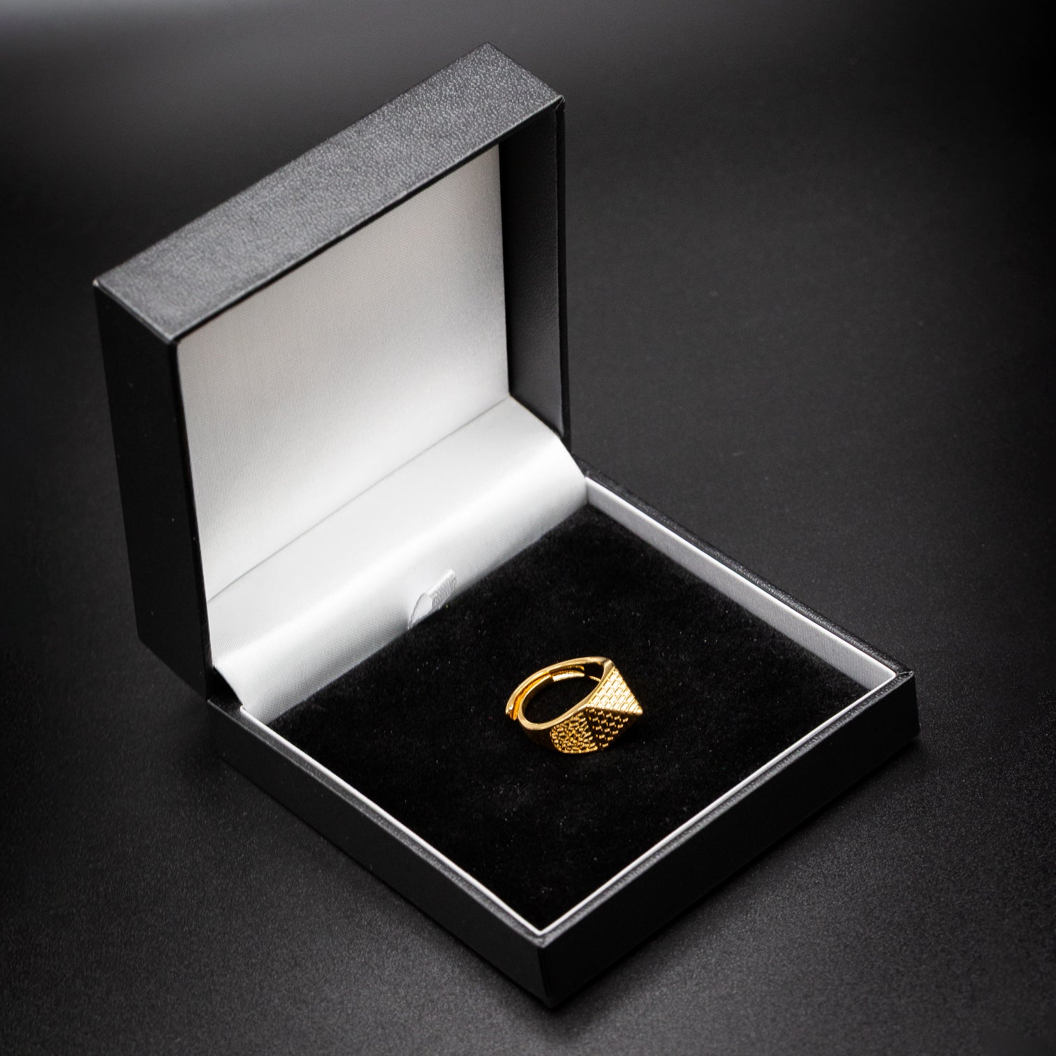 New Kids Gold Filled Bonded Pyramid Ring Size H Adjustable