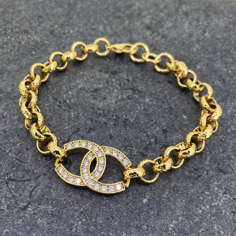 6 inch Horseshoe Belcher Bracelet With Stone Crystals for Kids