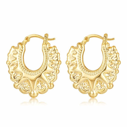 Premium 35mm Gold Round Gypsy Creole Earrings – Lightweight &amp; Trendy