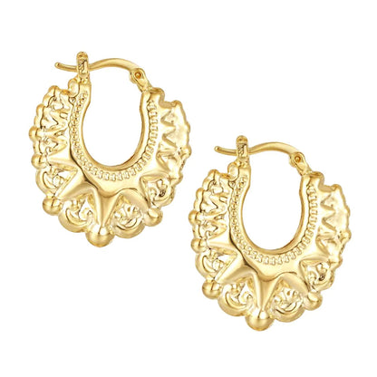 Premium 35mm Gold Round Gypsy Creole Earrings – Lightweight &amp; Trendy
