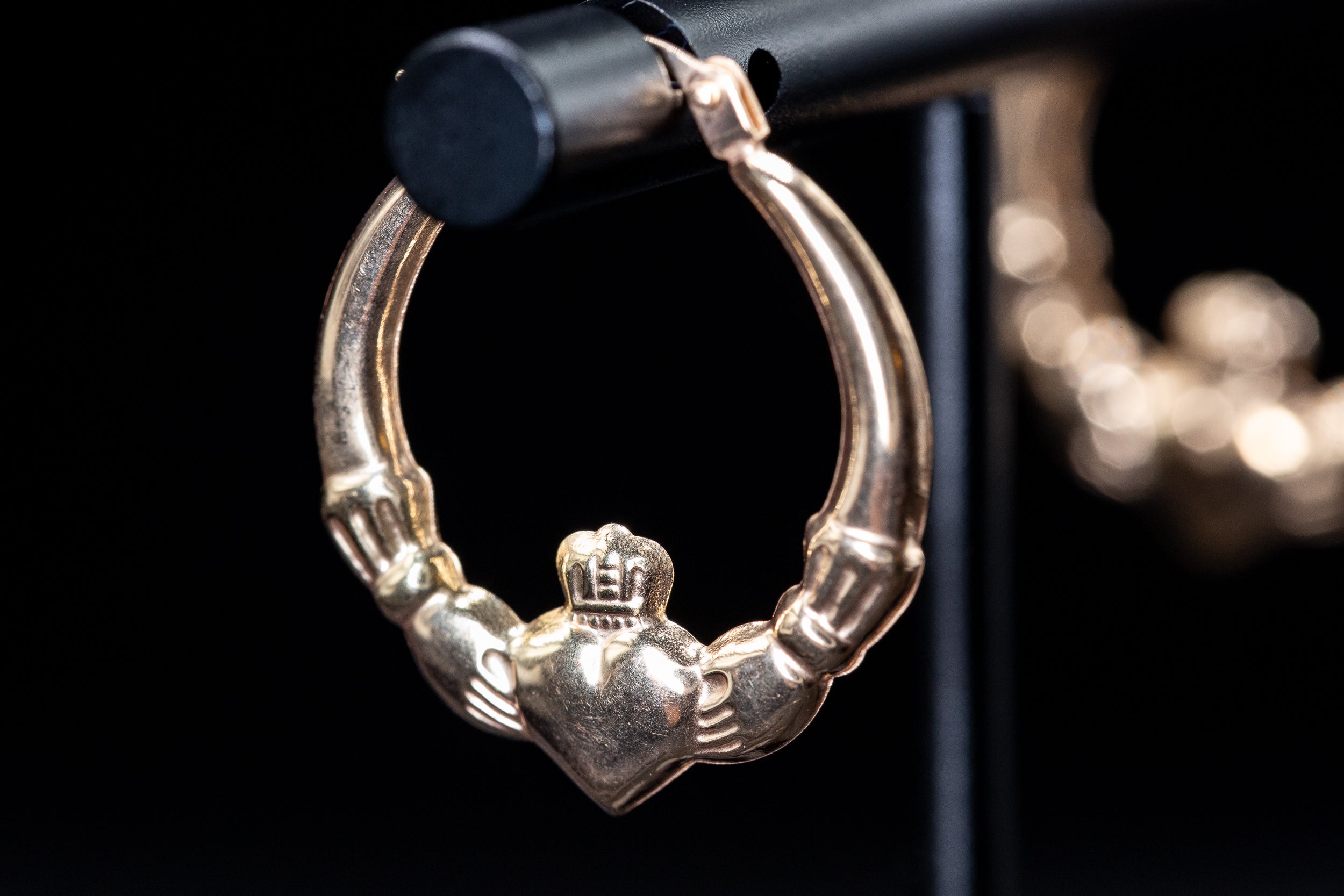 9ct Yellow Gold Claddagh Earrings – A Symbol of Love, Loyalty &amp; Friendship