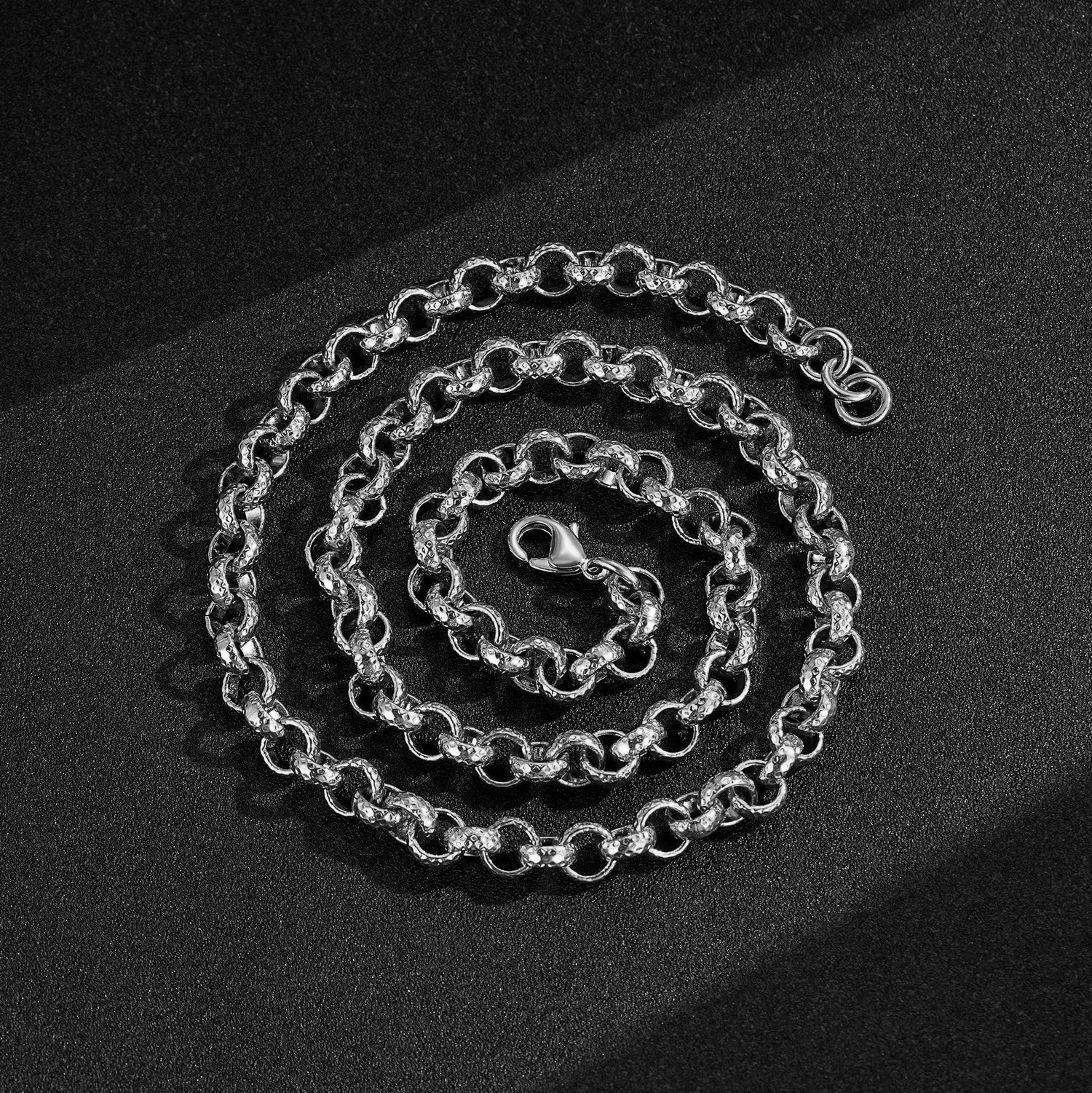 Silver Diamond-Cut Belcher Chain 8mm 30inches