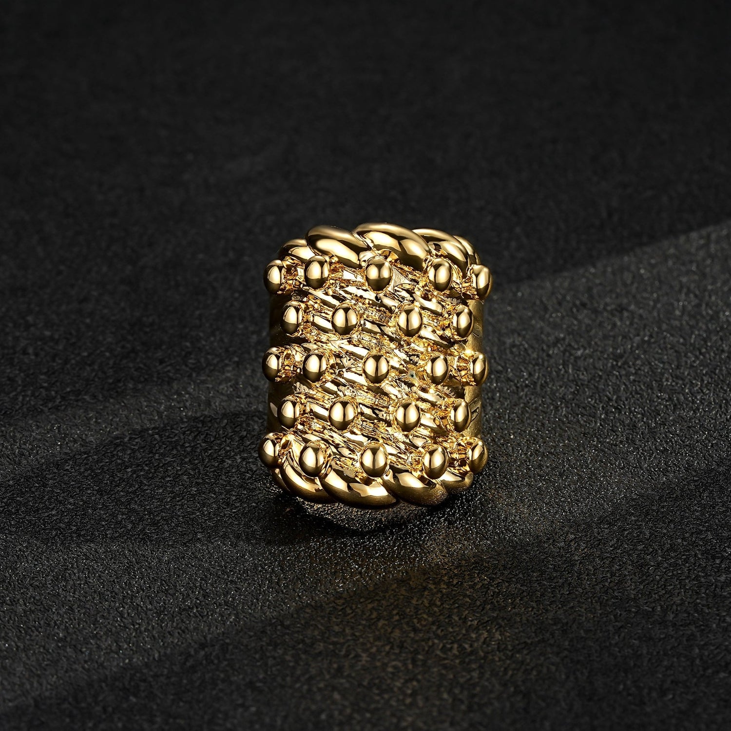 Elegant gold bonded ring in three sizes