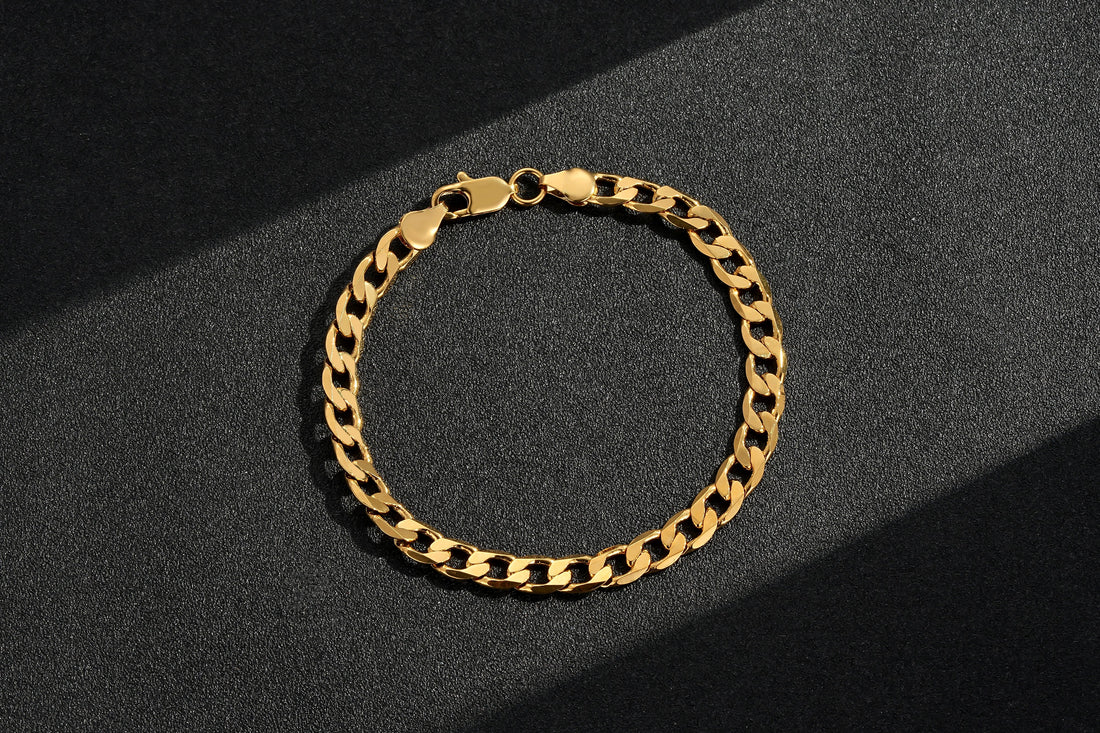 🎁 Gold Curb Bracelet 6mm (100% off)