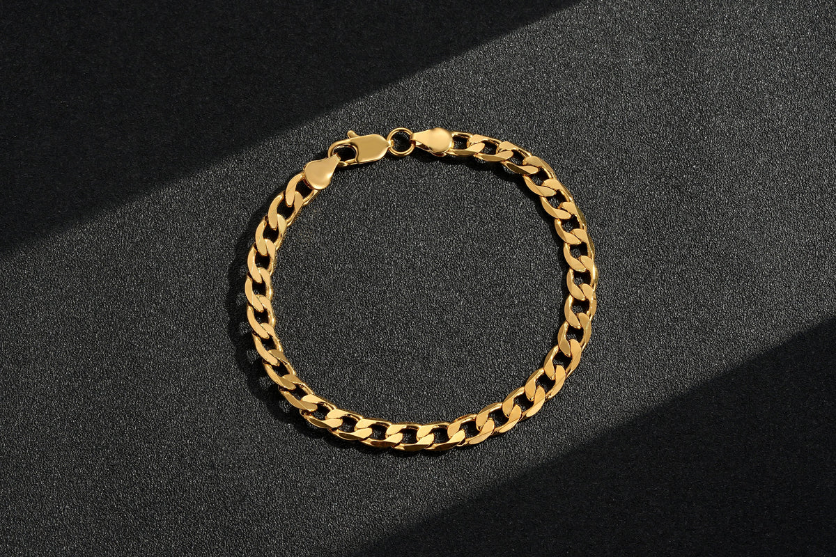 🎁 Gold Curb Bracelet 6mm (100% off)