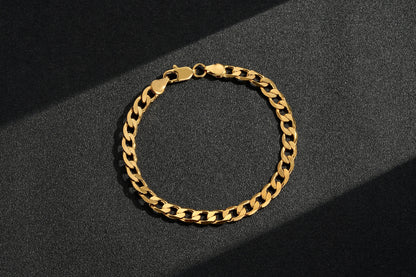 🎁 Gold Curb Bracelet 6mm (100% off)