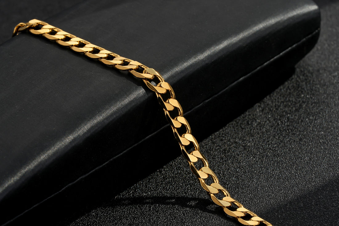 6mm Gold Cuban Curb Bracelet - 8 Inches