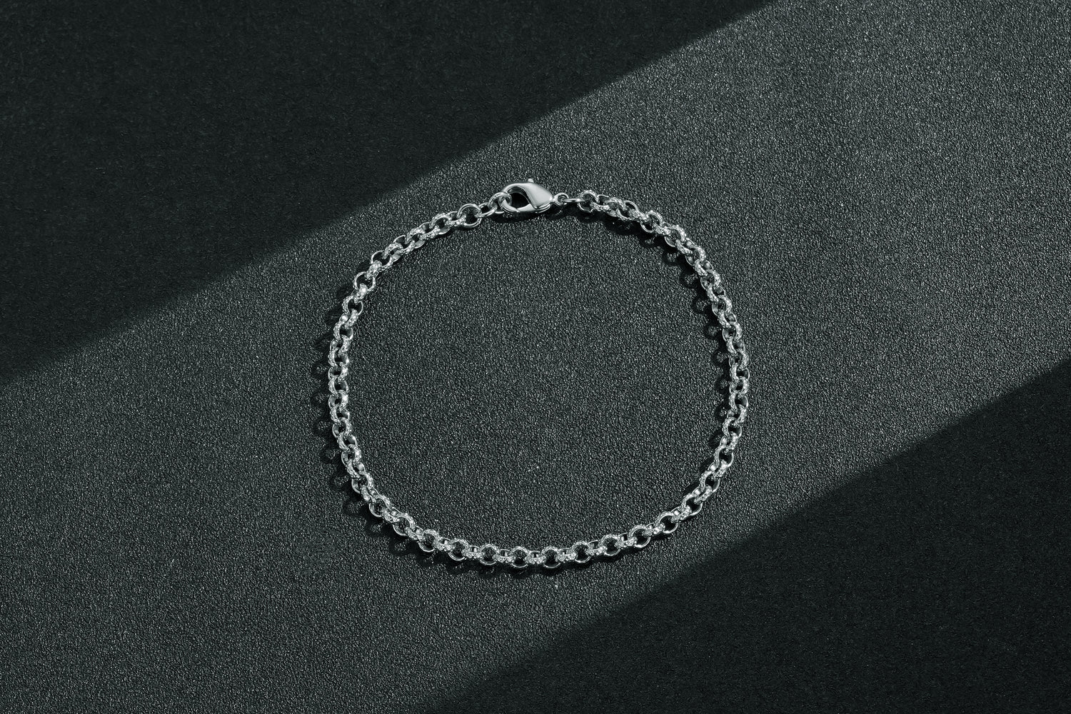 New 4mm Silver Diamond Cut Pattern Belcher Bracelet – 8 Inch