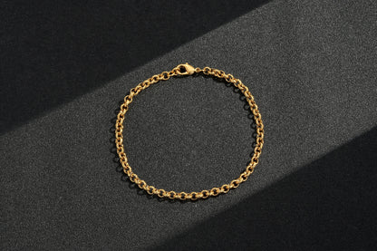 🎁 Gold Diamond-Cut Patterned Belcher Bracelet 4mm (100% off)