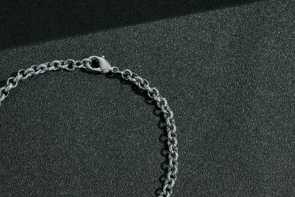 New 4mm Silver Diamond Cut Pattern Belcher Bracelet – 8 Inch