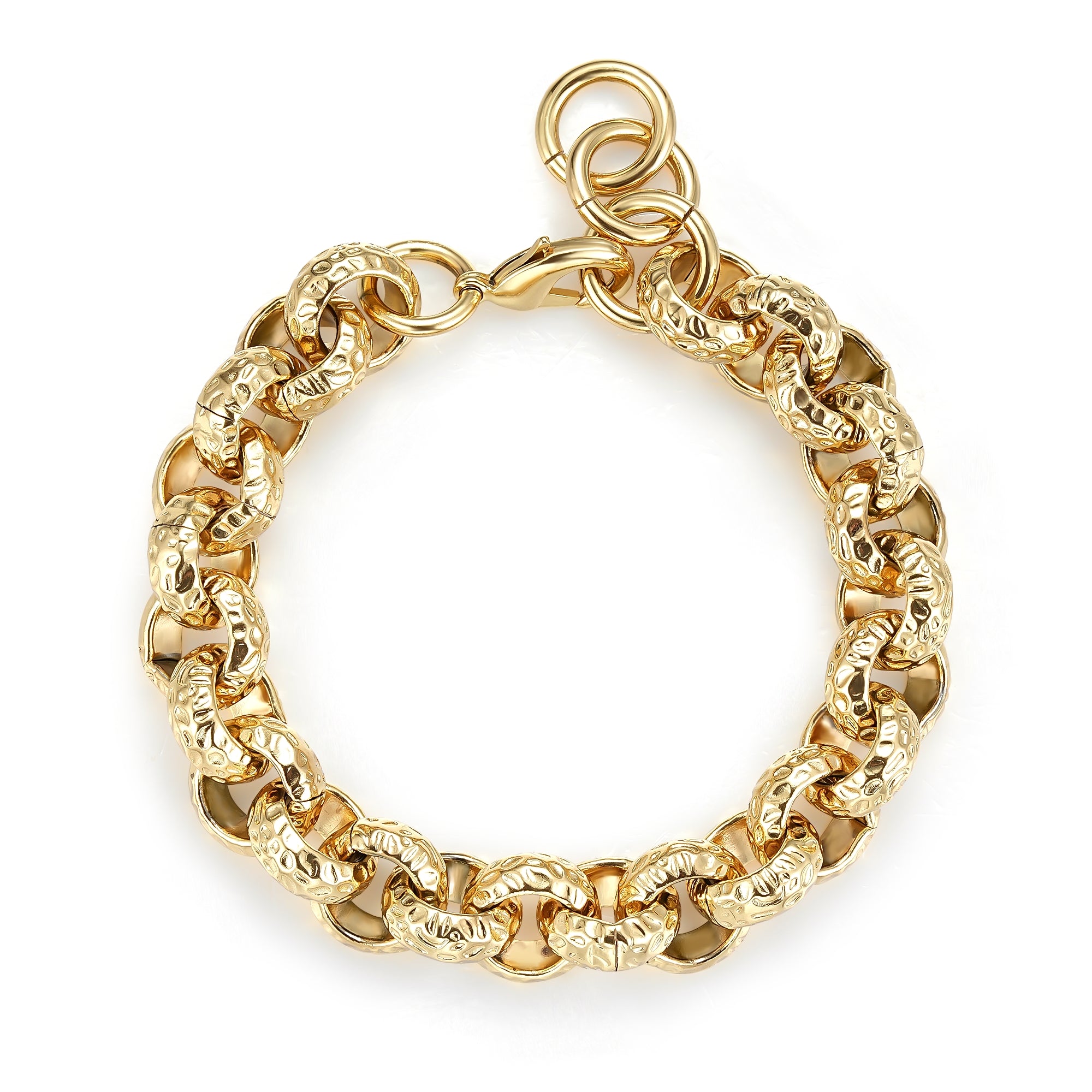 Big gold Belcher bracelet, 130 grams, 15mm wide, 8.5-inch long