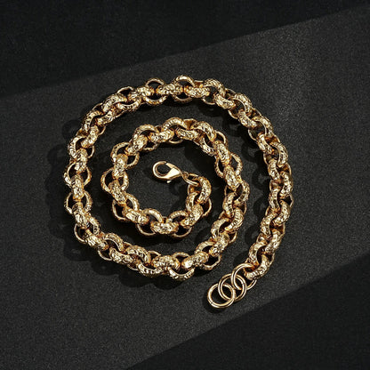 15mm Gold Diamond Cut Belcher Chain, 24 Inches Long, 310 Grams