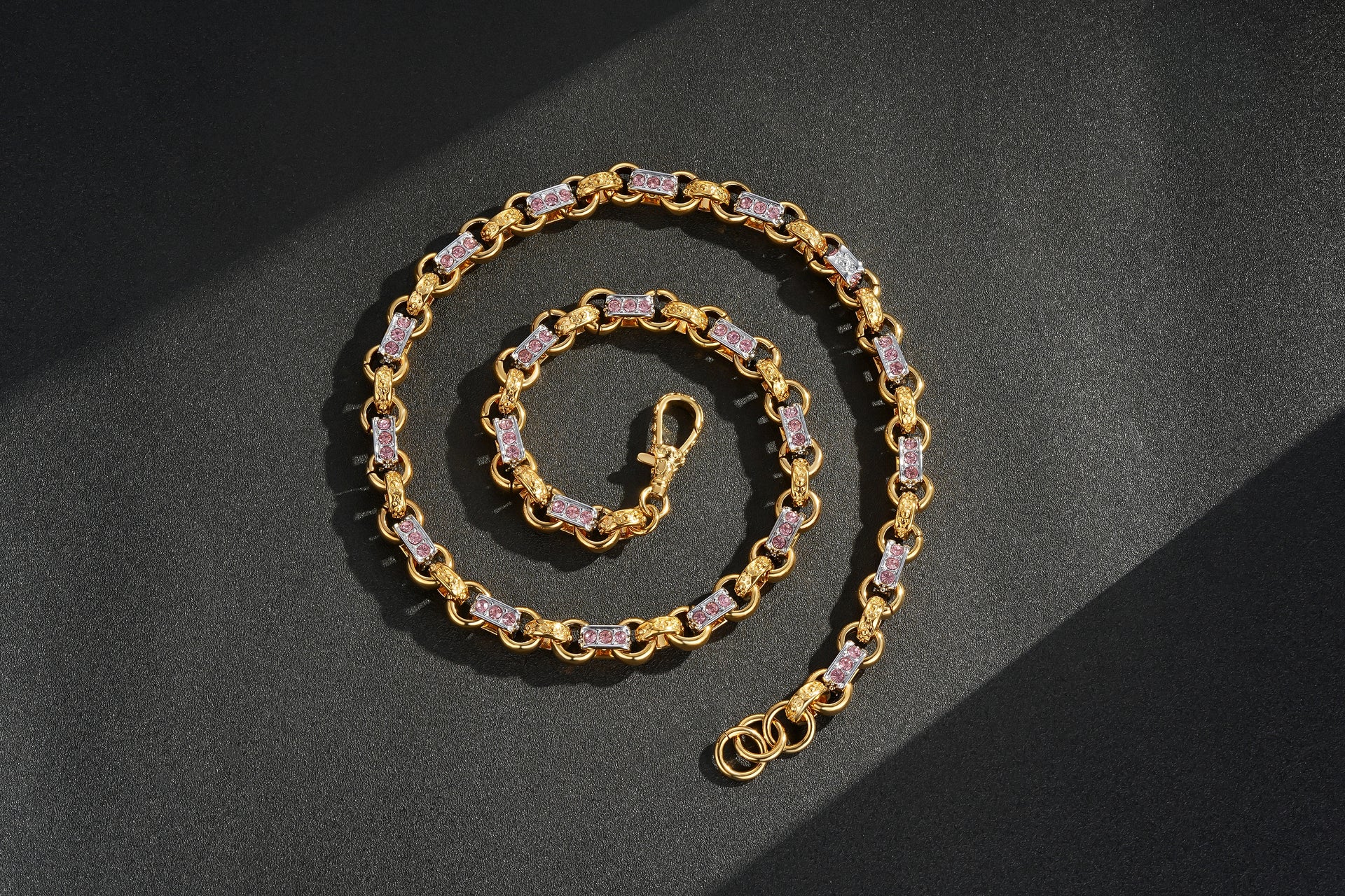 Two Tone Gypsy Link Chain 10mm
