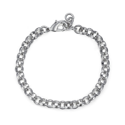 New 9mm Silver Filled Diamond Cut Patterned Belcher Bracelet – 8 Inch