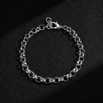 🎁 Silver Diamond-Cut Patterned Belcher Bracelet 9mm (100% off)